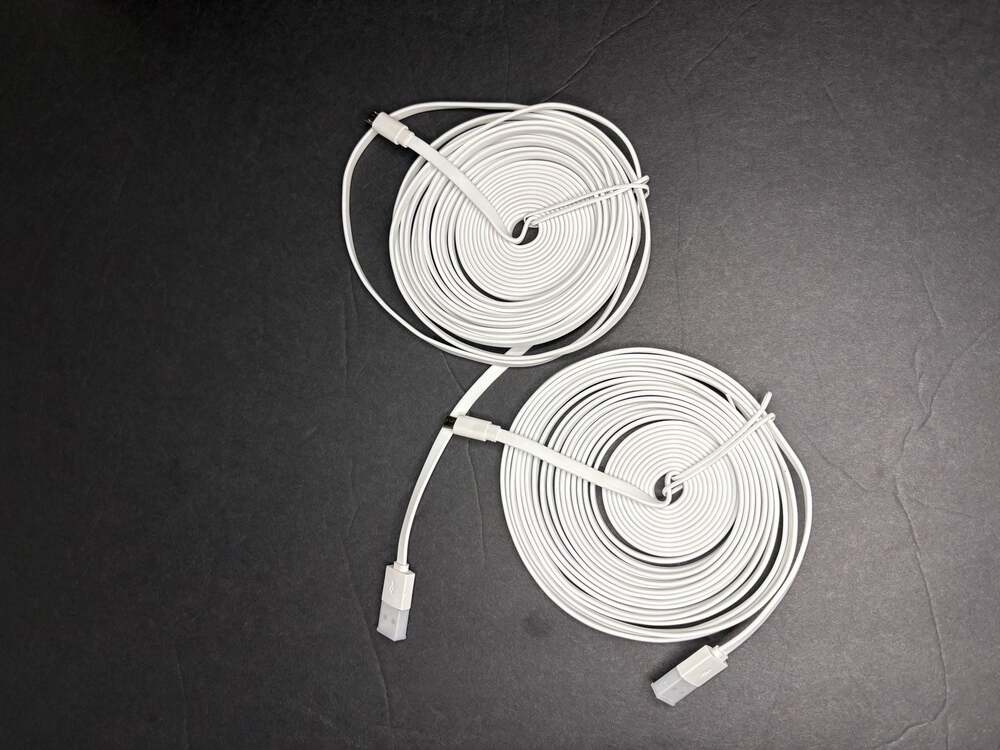 2-Pack Micro USB Long Power Extension Cables for Security Cameras